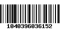 Código de Barras 1040396036152