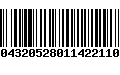 Código de Barras 1043205280114221109