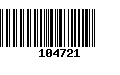 Código de Barras 104721