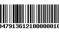 Código de Barras 10479136121000000100