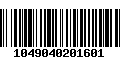 Código de Barras 1049040201601