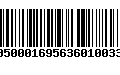 Código de Barras 10500016956360100339