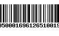 Código de Barras 10500016961265100199