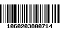 Código de Barras 1060203800714