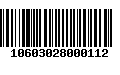 Código de Barras 10603028000112