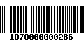 Código de Barras 1070000000286