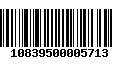 Código de Barras 10839500005713