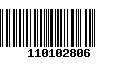 Código de Barras 110102806