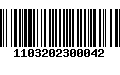 Código de Barras 1103202300042