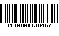 Código de Barras 1110000130467