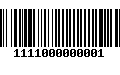 Código de Barras 1111000000001