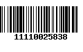 Código de Barras 11110025838