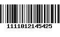 Código de Barras 1111012145425