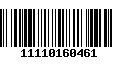 Código de Barras 11110160461