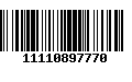 Código de Barras 11110897770