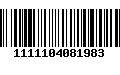 Código de Barras 1111104081983