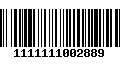 Código de Barras 1111111002889