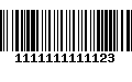 Código de Barras 1111111111123