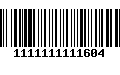 Código de Barras 1111111111604