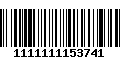 Código de Barras 1111111153741