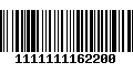 Código de Barras 1111111162200