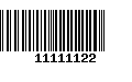 Código de Barras 11111122