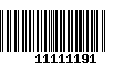 Código de Barras 11111191