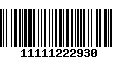 Código de Barras 11111222930