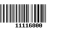 Código de Barras 11116800