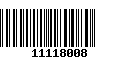 Código de Barras 11118008