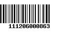 Código de Barras 111206000863