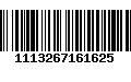 Código de Barras 1113267161625