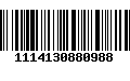 Código de Barras 1114130880988