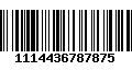 Código de Barras 1114436787875