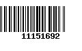 Código de Barras 11151692