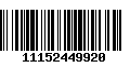 Código de Barras 11152449920