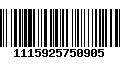 Código de Barras 1115925750905