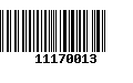 Código de Barras 11170013