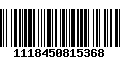 Código de Barras 1118450815368