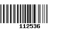 Código de Barras 112536