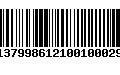 Código de Barras 11379986121001000299