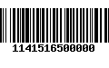 Código de Barras 1141516500000