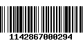 Código de Barras 1142867000294