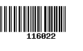 Código de Barras 116022