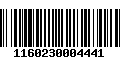 Código de Barras 1160230004441