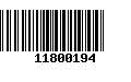 Código de Barras 11800194