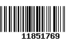 Código de Barras 11851769