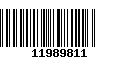 Código de Barras 11989811