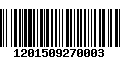 Código de Barras 1201509270003