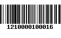 Código de Barras 1210000100016